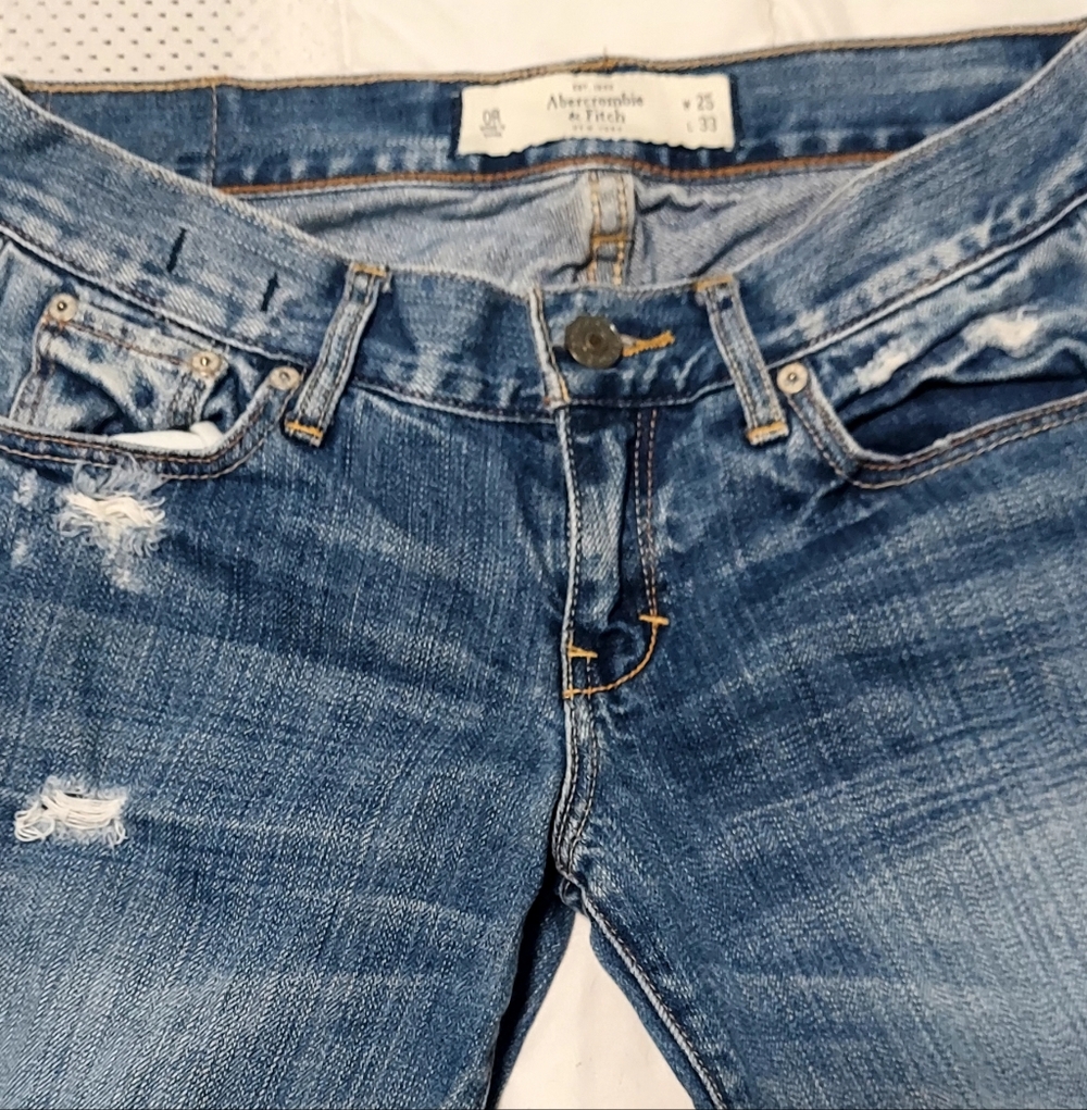 Abercrombie & Fitch Distressed Bootcut/Flare Jeans